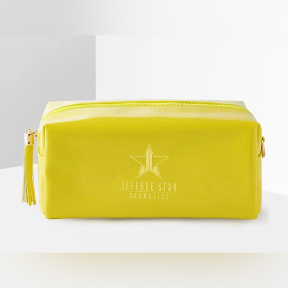 BN-RARE-JEFFREE STAR COSMETICS Chartreuse Accessory Bag. Makeup/ cosmetics pouch